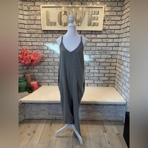 Soft grey full length playsuit